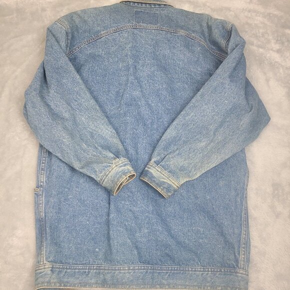 Vintage Jordache Denim Jacket Embellished Sequined Acid Wash Parrot Design Sz L - Picture 12 of 16